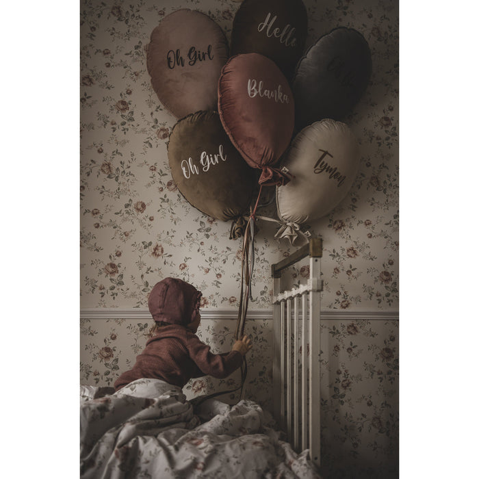 BALLOON PILLOW OH BOY (CREAM-CARAMEL) - Cozy Nursery