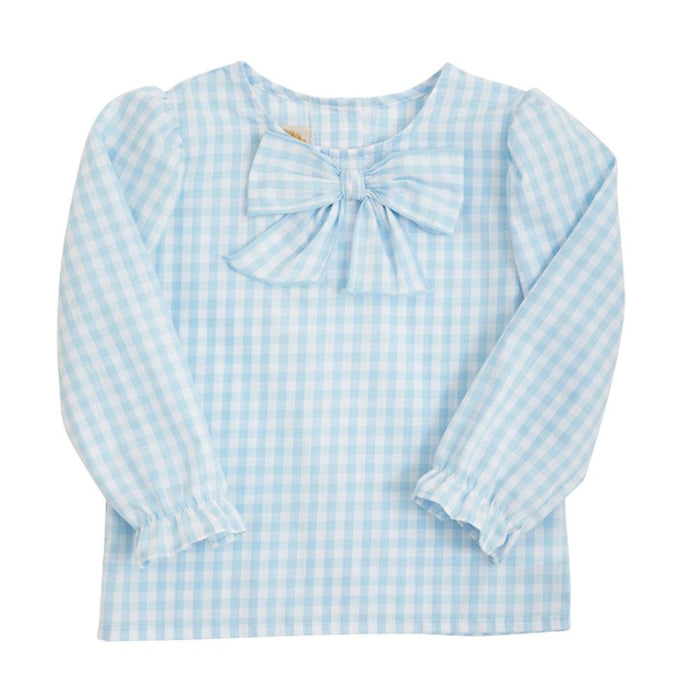 Beatrice Bow Blouse Buckhead Blue Gingham