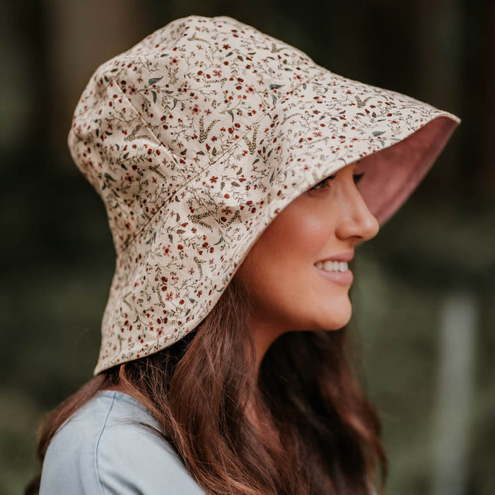 Bedhead Ladies UPF50+ VACATIONER Reversible Sun Hat - Lucy / Rosa