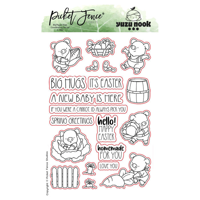 Big Piggie Hugs with Coordinating Die Set