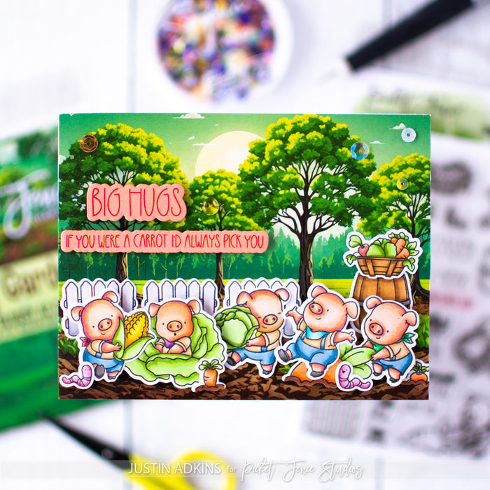 Big Piggie Hugs with Coordinating Die Set