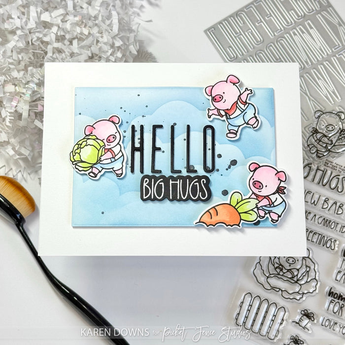 Big Piggie Hugs with Coordinating Die Set