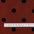 Big Polka Dot Rayon / Linen Twill - Burnt Umber