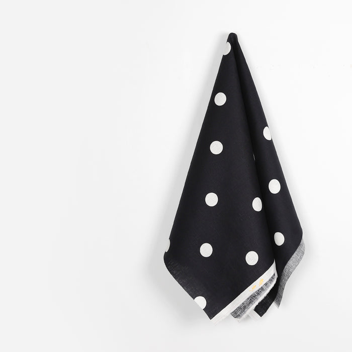 Big Spot Midweight Linen - Ebony (Pieces)