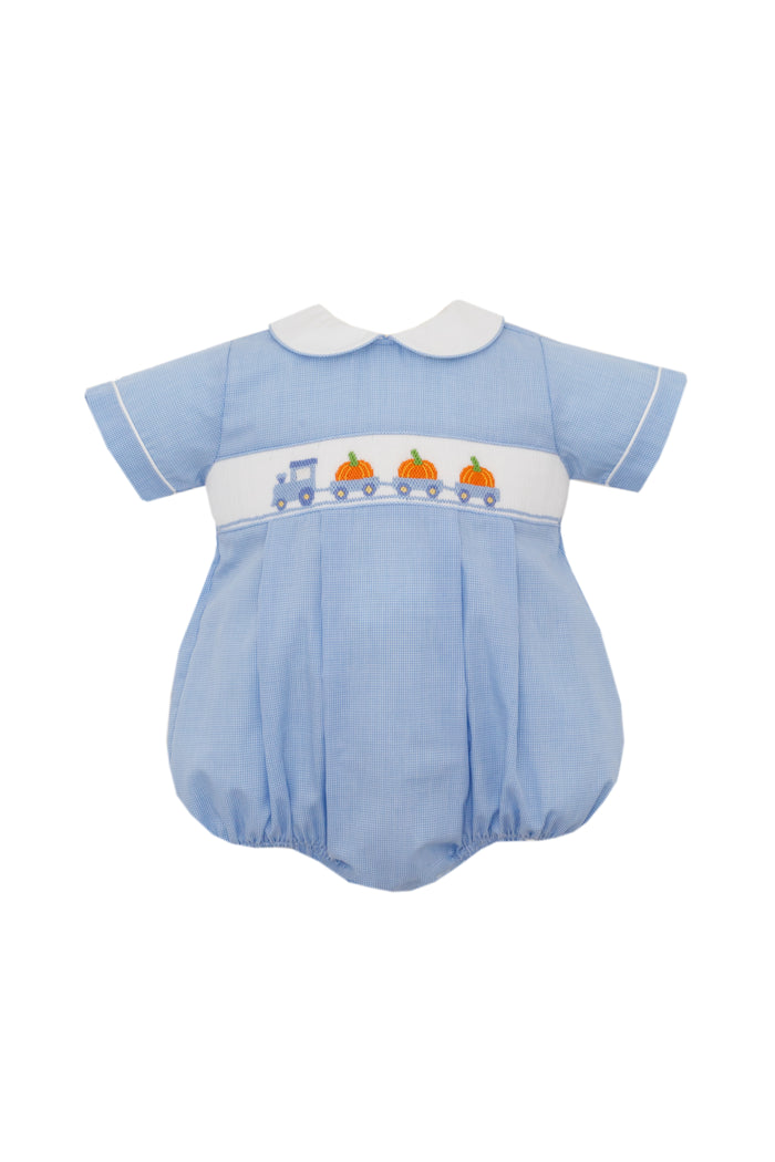 Blue Check Pumpkin Bubble