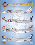 Bullseye, Fleet Tomcats, Colorful F-14A Tomcat Decals #2 1/48 024