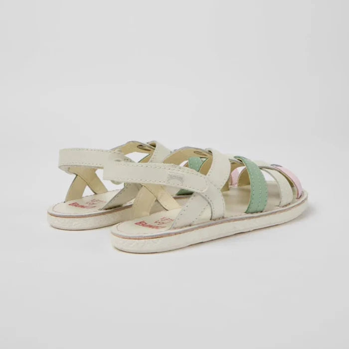 Camper Kids Girl MIKO Hook-Loop Closing Leather Sandals
