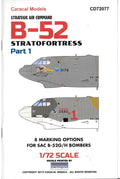 Caracal Models B-52 G/H Stratofortress Decals 1/72 077, 8 Marking Options