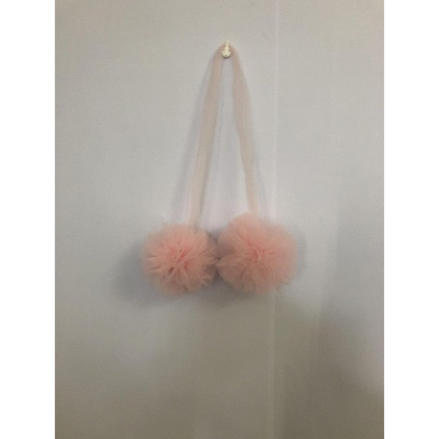 Chiffon Pompoms for Princess Bed Canopy - Cozy Nursery