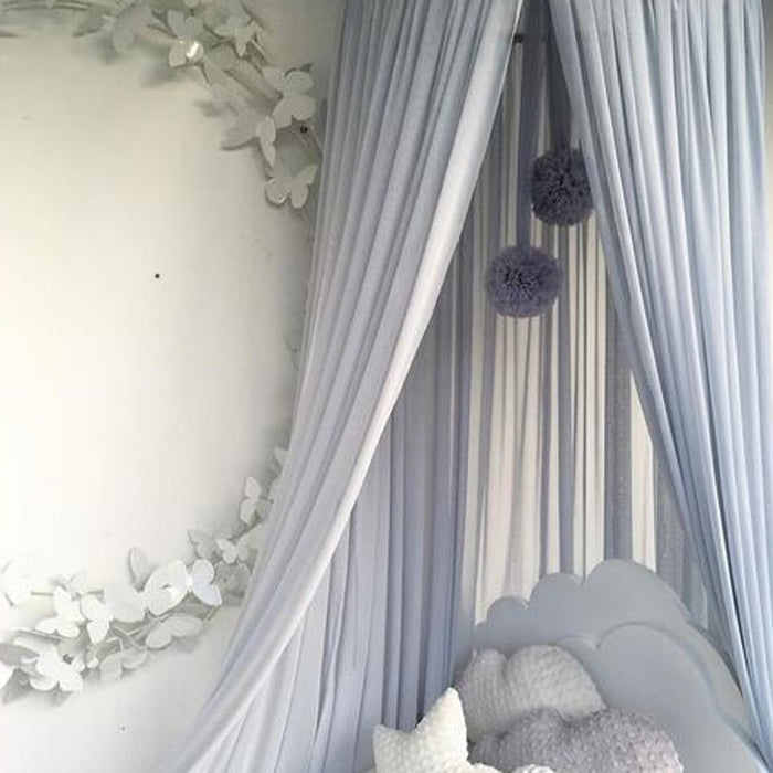 Chiffon Pompoms for Princess Bed Canopy - Cozy Nursery