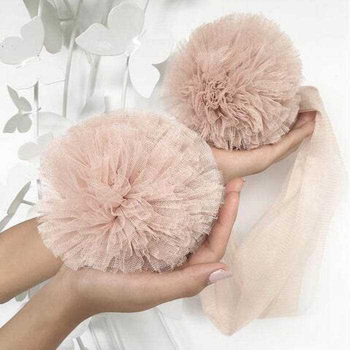 Chiffon Pompoms for Princess Bed Canopy - Cozy Nursery