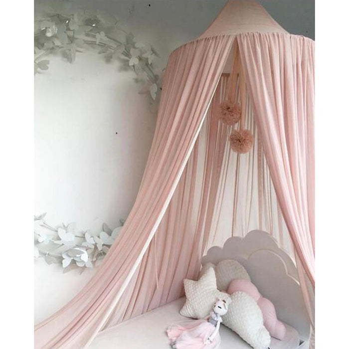 Chiffon Pompoms for Princess Bed Canopy - Cozy Nursery