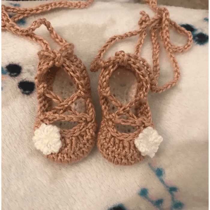 Crochet Baby Pattern Strappy Ballet Flats - Cozy Nursery