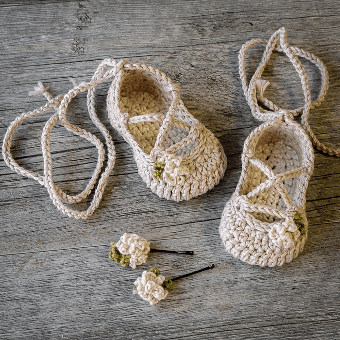 Crochet Baby Pattern Strappy Ballet Flats - Cozy Nursery