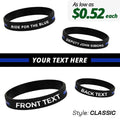 Custom - Thin Blue Line Wristbands