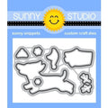 Sunny Studio Stamps Dashing Dachshund Winter Holiday Christmas Dog Metal Cutting Dies SSDIE-344