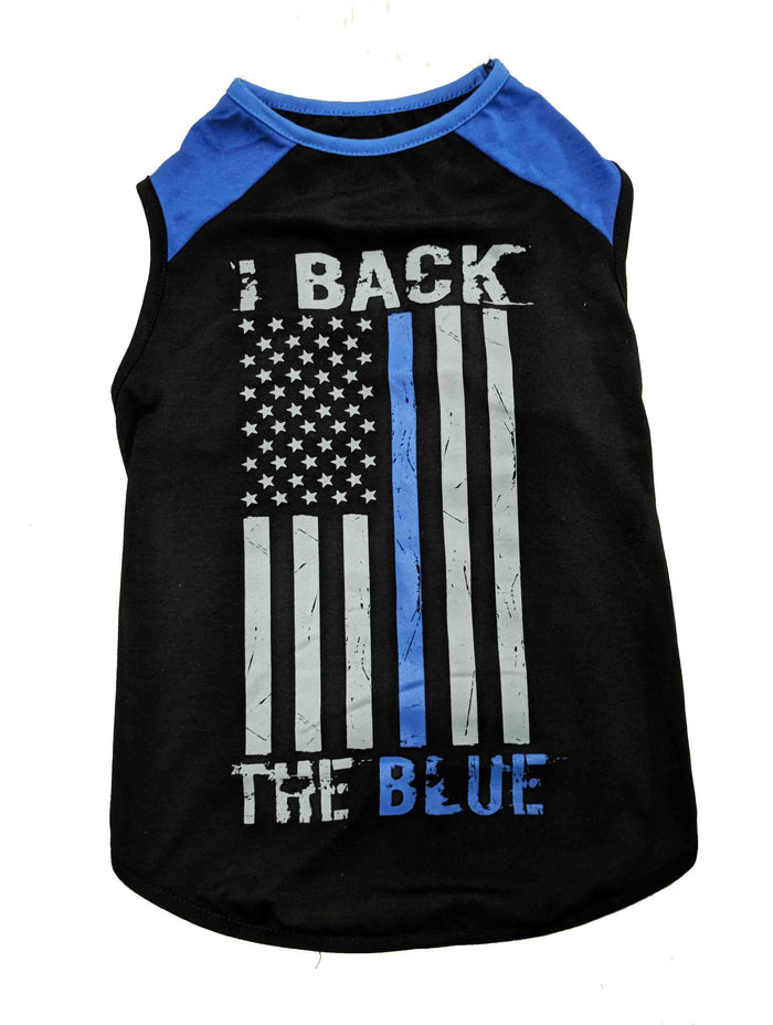 Dog Shirt · Thin Blue Line American Flag, Back The Blue
