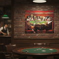 Drinking Dogs Poker Metal Sign - The Whiskey Cave