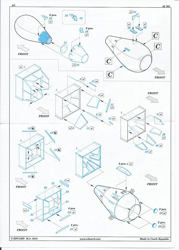 Eduard B-29, A-Bomb Photo Etch Details for the Monogram Kit in 1/48 763