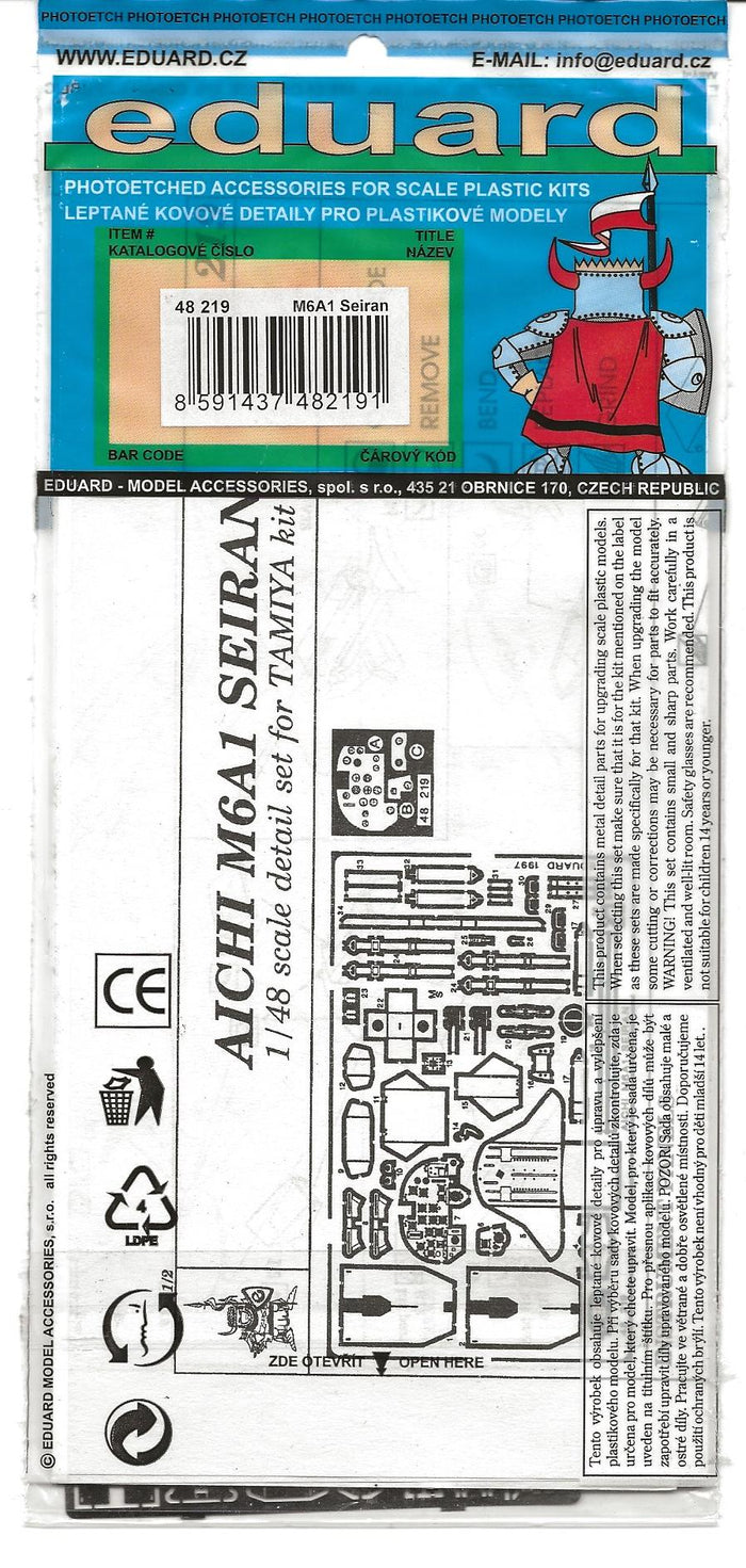 Eduard M6A1 Seiran Photo Etch Details For Tamiya Kit in 1/48 219