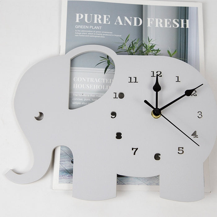 Elephant  Wall Clock - Cozy Nursery