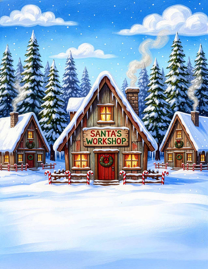 Fabulously Glossy A2 Card Fronts: Visiting Santa