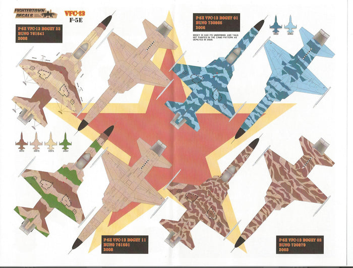 Fightertown  F-5E/F, F/A-18A/B Hornet, VFA-127, VFC-13, NSAWC Decals 1/48 051