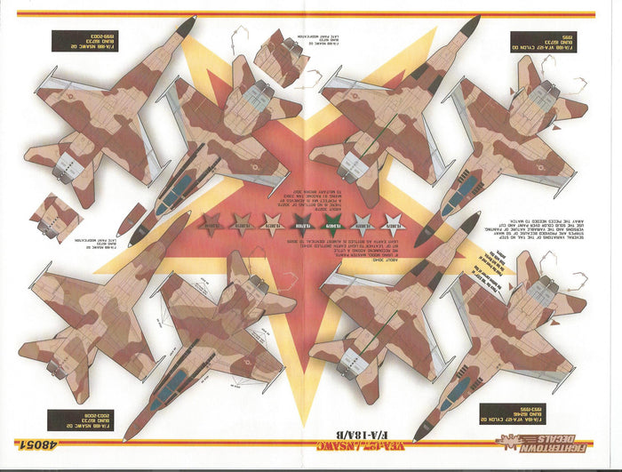 Fightertown  F-5E/F, F/A-18A/B Hornet, VFA-127, VFC-13, NSAWC Decals 1/48 051
