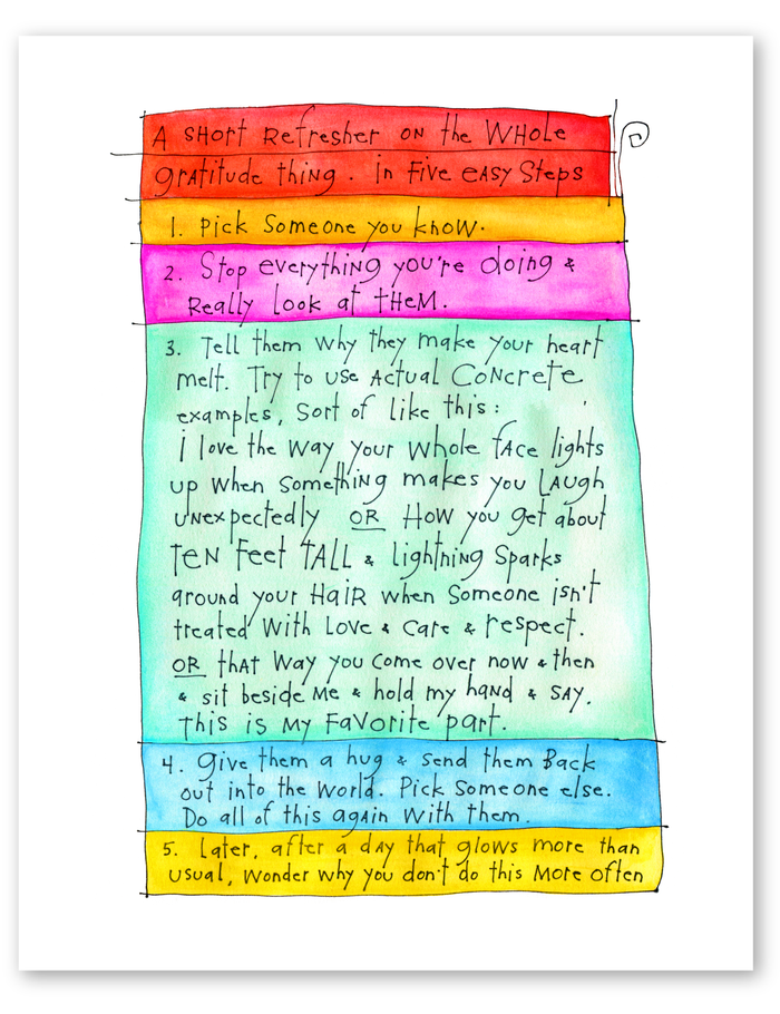 five easy steps art print