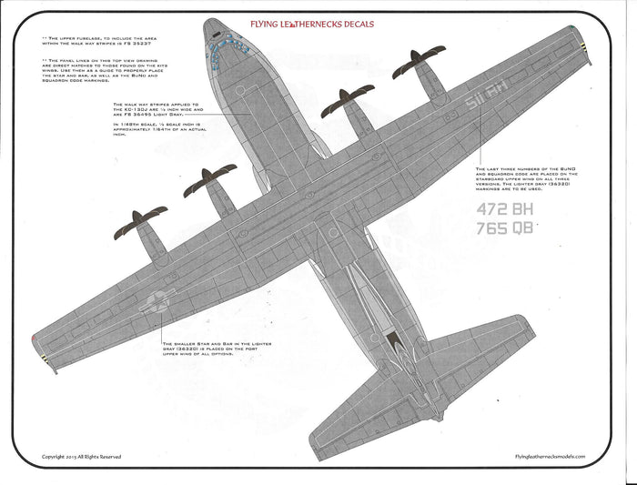 Flying Leathernecks USMC KC-130J Hercules Decals 1/48 011, VMGR-352, 252