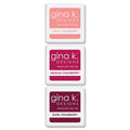 Gina K. Cranberry Ink Cube Set of Three 1" Color Companions Premium Dye Ink Trio