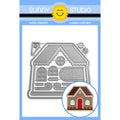 Sunny Studio Stamps Scalloped Gingerbread House Christmas Holiday Metal Cutting Dies with Candy Canes, Windows, & Doors