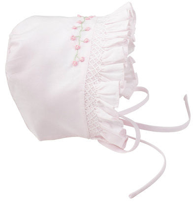 Girls Rose Garden Smocked Bonnet