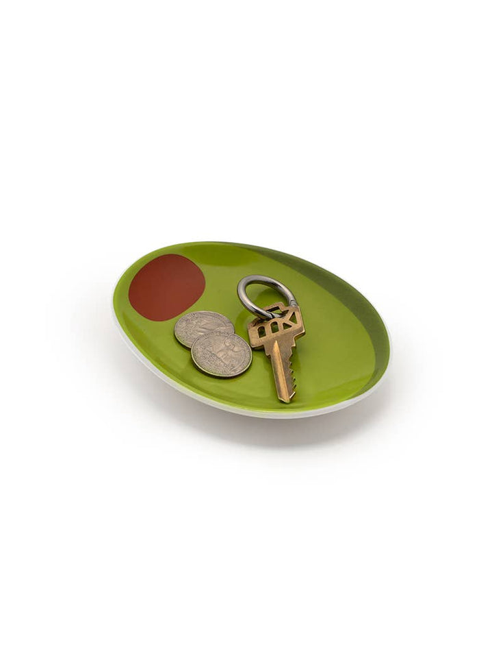 Green Olive Ceramic Trinket Tray