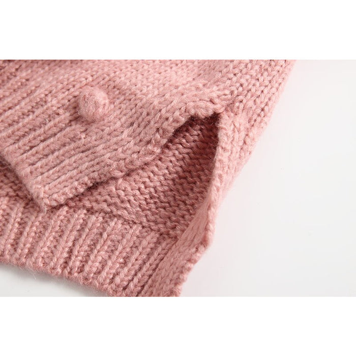 Hand Knitted Pompom Sweater