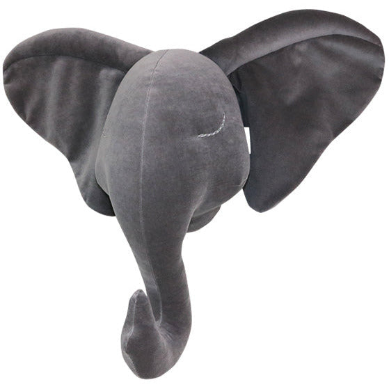 Handmade Velvet Elephant Head Nursery Decor - Cozy Nursery