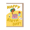 Happy Birthday Cat Cake Card
