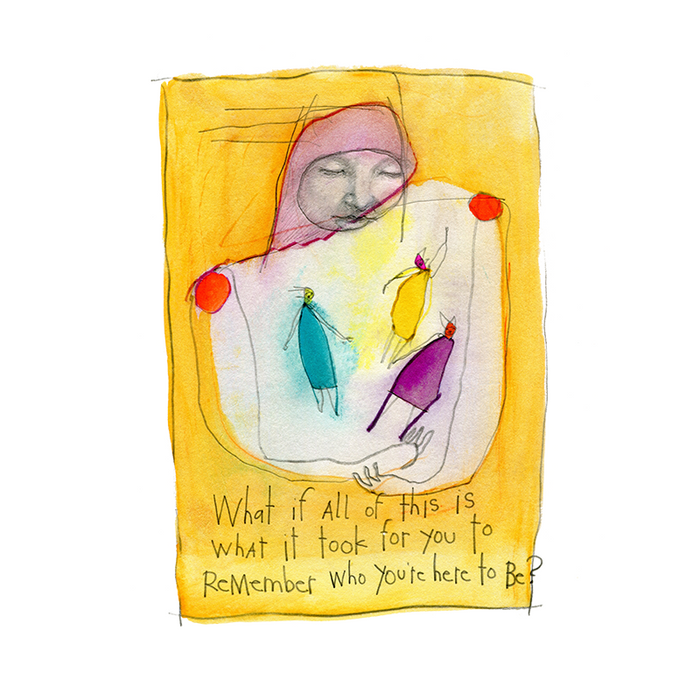 here to be art print