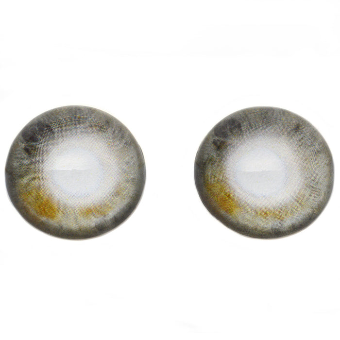 High Dome Gray Blind Human or Ghost Zombie Glass Eyes