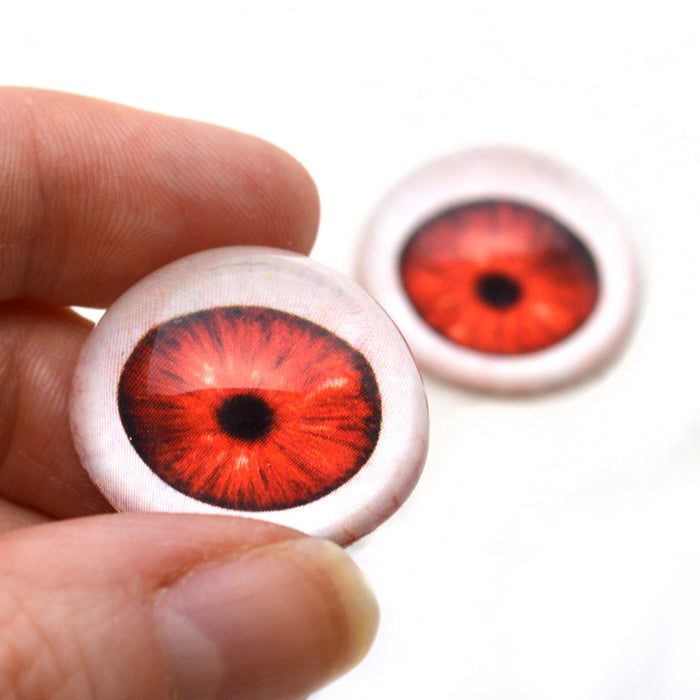 High Dome Sinister Red Vampire Demon Zombie Glass Eyes