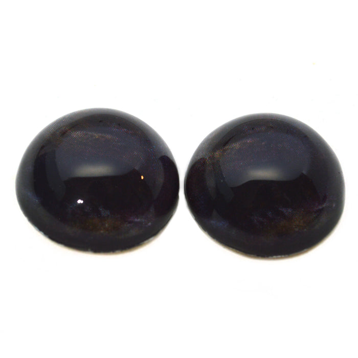 High Domed Dark Deer Animal Glass Eyes
