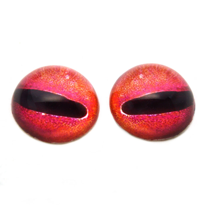 High Domed Red Octopus Glass Eyes