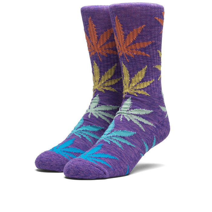 HUF Melange Plantlife Socks in MGENT