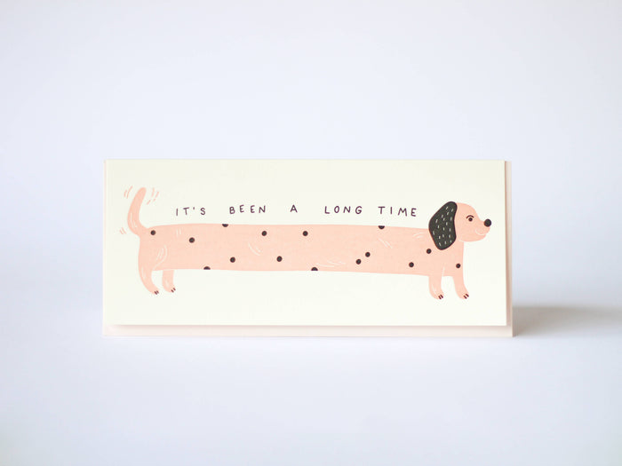 It's Been A Long Time Letterpress Greeting Card