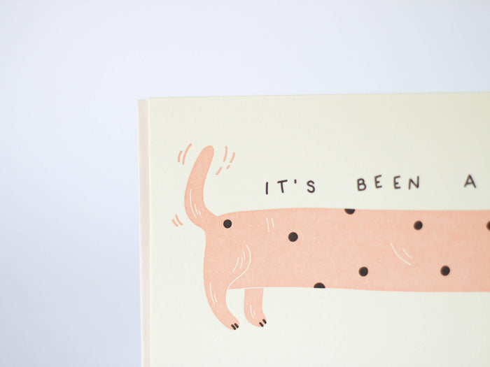 It's Been A Long Time Letterpress Greeting Card