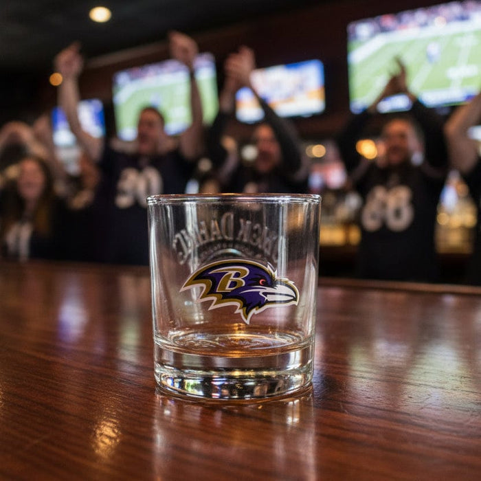 Jack Daniel’s Baltimore Ravens NFL Glass - The Whiskey Cave