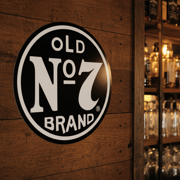 Jack Daniel’s Old No 7 NEW Round Tin Sign - The Whiskey Cave