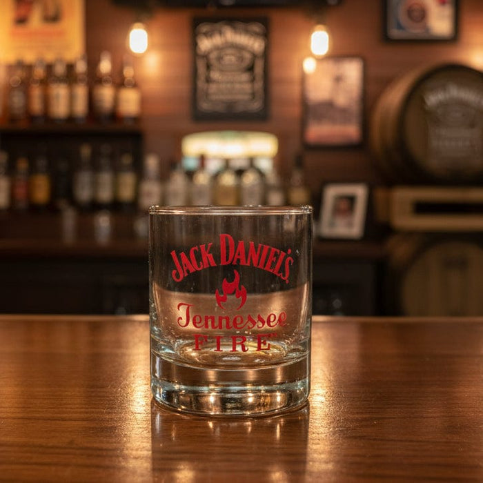 Jack Daniels Tennessee Fire Rocks Glass - The Whiskey Cave