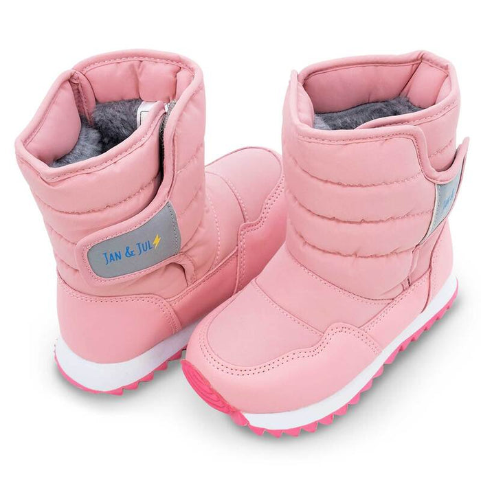 >Jan & Jul Kids Toasty-Dry Tall Puffy Winter Boots - Dusty Pink