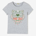 Kenzo Kids Tiger T-Shirt in Marl Grey